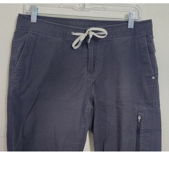 Vuori Ripstop Mens Beige Gray Elastic Waist Drawstring Outdoor Pants Medium M - Picture 2 of 8